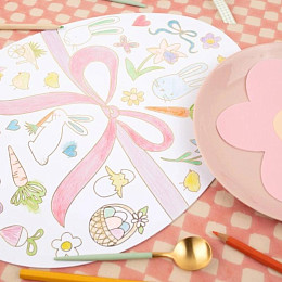 Плейсмат-разукрашка Мери Мери (Meri Meri) "Пасха", для сервировки стола, 8 шт